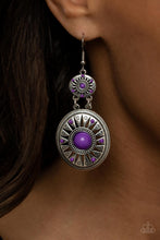 Load image into Gallery viewer, Temple of The Sun - Purple Earrings - E0733
