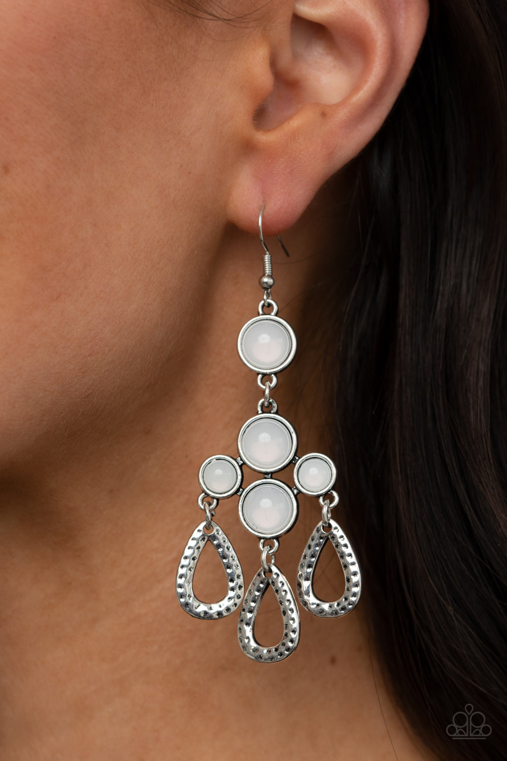 Mediterranean Magic - White Earrings - E0451