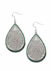 Fleur de Fantasy - Green Earrings -E0843