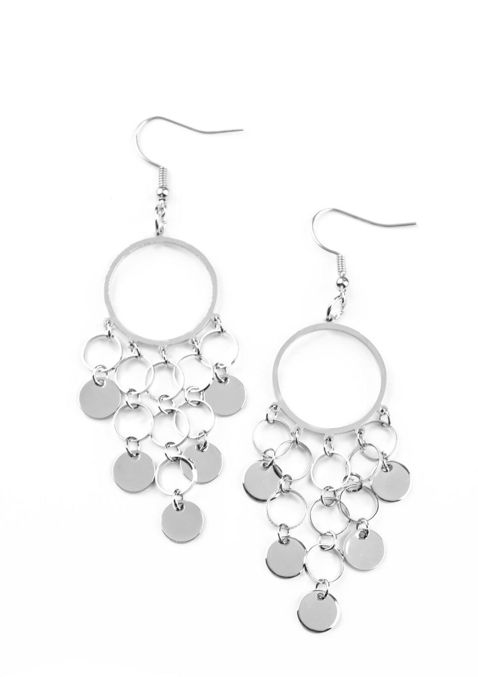 Cyber Chime - Silver Earrings