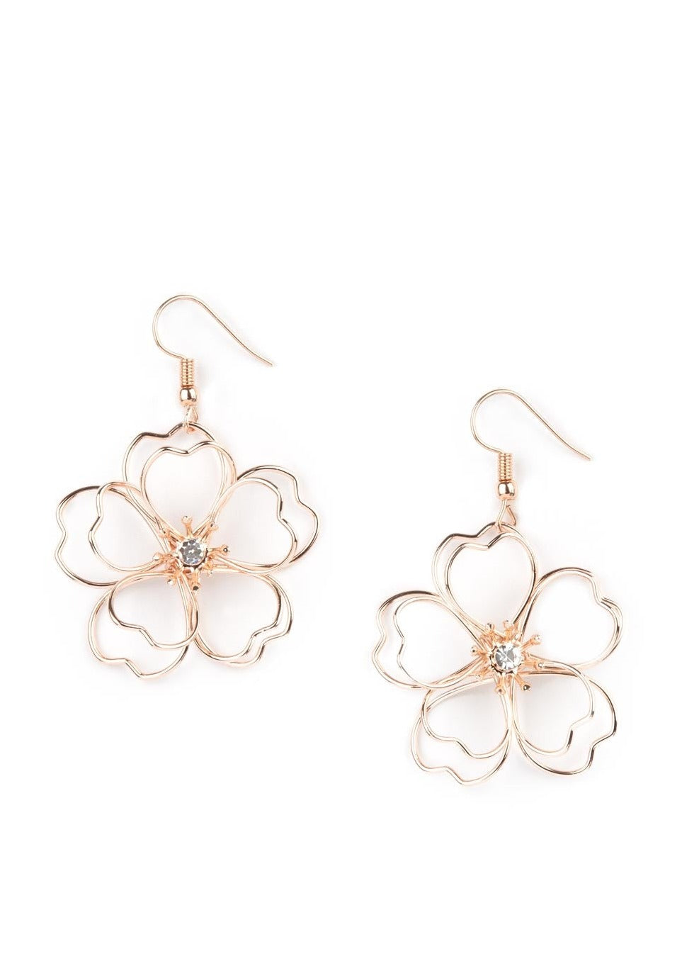 Petal Power - Rose Gold Earrings - E0964