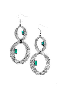 OVAL and OVAL Again - Green Earrings - E0937