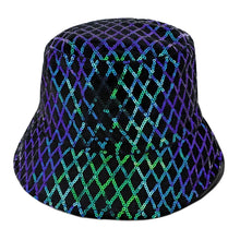 Load image into Gallery viewer, Multi Color Sequin Diamond Stitch Bucket Hat
