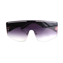 Load image into Gallery viewer, Black One Piece Lens Stripe Sunglasses
