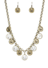 Load image into Gallery viewer, Spot On Sparkle - Brass Necklace - N0923
