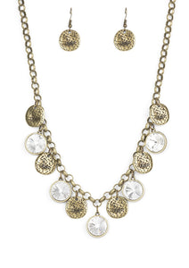 Spot On Sparkle - Brass Necklace - N0923