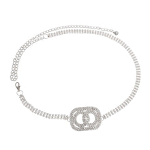 Load image into Gallery viewer, Silver Embellished Infinity Link Chain Belt
