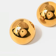 Load image into Gallery viewer, Hemispherical Stainless Steel Clip On Earrings
