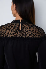 Load image into Gallery viewer, Leopard Frill Flounce Sleeve Blouse
