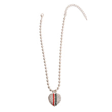 Load image into Gallery viewer, Stripe Sensation: Silver Ball Necklace
