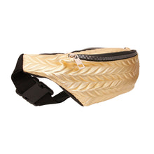 Load image into Gallery viewer, Gold Leather Chevron Fanny Pack
