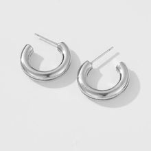 Load image into Gallery viewer, 925 Sterling Silver C-Hoop Earrings
