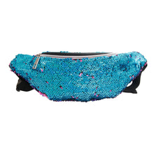 Load image into Gallery viewer, Blue to Purple Sequin Fanny Pack
