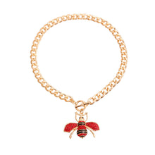 Load image into Gallery viewer, Red Red Bee Toggle Necklace
