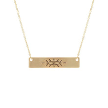 Load image into Gallery viewer, Gold Evil Eye Plate Necklace
