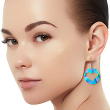 Load image into Gallery viewer, Rainbow Metal Cutout Heart Earrings
