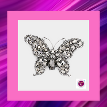 Load image into Gallery viewer, Butterfly Rhinestone Brooch Pin Iridescent
