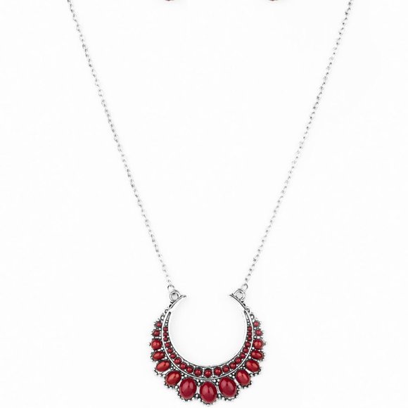 Count To ZEN - Red Crescent Necklace