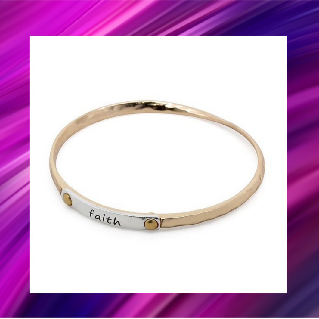 Inspiration Stacking Bangle Bracelet Faith - B1015