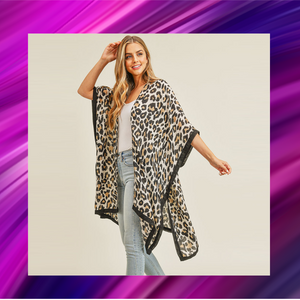 Leopard Print Kimono Jacket - K1050