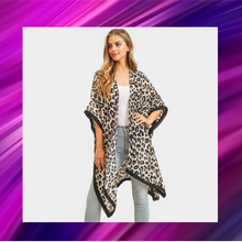 Load image into Gallery viewer, Leopard Print Kimono Jacket - K1050
