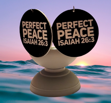 Load image into Gallery viewer, Perfect Peace Inspirational Message Earrings Media 1 of 1
