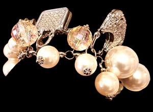 Pearl Charm Bracelet - White - B1080