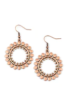 Radiating Radiance - Copper Earrings - E0236