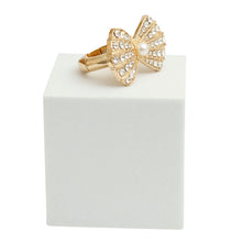 Load image into Gallery viewer, Gold Rhinestone Bow Ring
