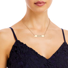 Load image into Gallery viewer, Gold Cutout HOPE Plate Necklace
