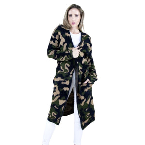 S/M Camo Long Sleeve Cardigan