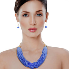Load image into Gallery viewer, 34 Strand Blue Bead Necklace
