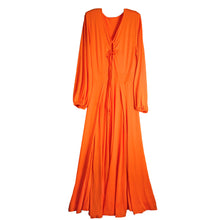 Load image into Gallery viewer, 3XL Bright Orange Sexy Slit Dress
