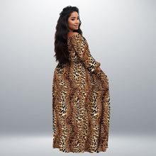 Load image into Gallery viewer, 3XL Leopard Split Maxi Dress
