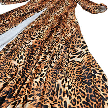Load image into Gallery viewer, 3XL Leopard Split Maxi Dress

