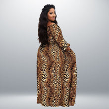 Load image into Gallery viewer, 4XL Leopard Split Maxi Dress
