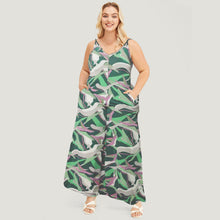 Load image into Gallery viewer, 3XL Green Cami Romper
