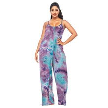 Load image into Gallery viewer, 2XL Purple Tie Dye Jumpsuit
