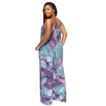 Load image into Gallery viewer, 1XL Purple Tie Dye Jumpsuit
