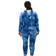 Load image into Gallery viewer, 3XL Blue Tie Dye Hoodie Set
