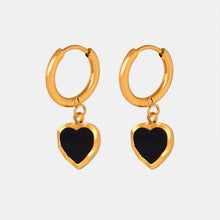 Load image into Gallery viewer, 18K Gold-Plated Heart Drop Earrings
