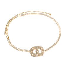 Load image into Gallery viewer, Gold Embellished Infinity Link Chain Belt
