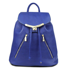 Load image into Gallery viewer, Blue Zipper Pocket Backpack
