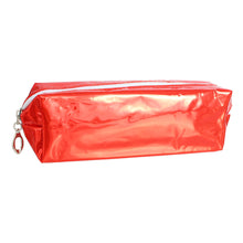 Load image into Gallery viewer, Red Shiny Transparent Cosmetic Pouch
