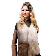 Load image into Gallery viewer, Brown Faux Fur Fashion Vest
