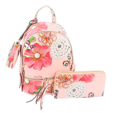 Load image into Gallery viewer, Blush Floral Backpack Set
