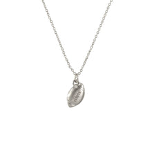 Load image into Gallery viewer, Matte Silver Football Necklace
