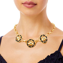 Load image into Gallery viewer, Gold Cable Chain Black Bee Necklace
