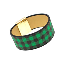 Load image into Gallery viewer, Green Buffalo Plaid Bracelet
