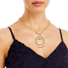 Load image into Gallery viewer, Gold Cable Chain Pearl Greek Necklace
